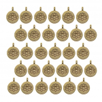 30 tk vintage kullaga graveeritud jooga Lootose lille &uuml;mmargused amuletid isetegemine as described