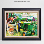 Teemantmaaling t&auml;is &uuml;mmargune maastik Teemantmosaiikfarmipildid Rhinestones tikandid t&auml;isekraan 20X30CM