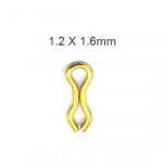 3000 TK Splay Ring Bimoo karpkalap&uuml;&uuml;gi tarvik Hair Rig Plii Kaal Lukk 1,2*16mm 1.6*20mm 2.0*24mm 1.2*1.6mm kuldne