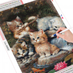 Diamond Paintnig Animal Home Decor Teemanttikandid Mosaiik Cat T&auml;is&uuml;mmargune K&auml;sit&ouml;&ouml; Rhinestone 20X30CM