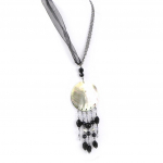Les Tr&eacute;sors De Lily [E4353] - Collier 'Maeva' Noir must