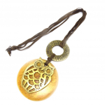 Les Tr&eacute;sors De Lily [K3304] - Collier 'Kilimanjaro' marron dor&eacute; (chouette) pruun