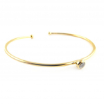 Les Tr&eacute;sors De Lily [L0059] - Bracelet Plaqu&eacute; Or 'Unique' blanc valge