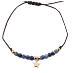 Les Tr&eacute;sors De Lily [R0140] &ndash; kuldsinine terasest k&auml;ev&otilde;ru &bdquo;Une Etoile est N&eacute;e&rdquo; &ndash; 7 mm t&auml;ht sinine