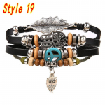 Bohemia k&auml;ev&otilde;rud ja k&auml;ev&otilde;rud Mitmekihilised nahast k&auml;ev&otilde;rud Ehted Vintage etniline kingitus Style 19