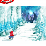 T&auml;isteemanttikandid 5D DIY Teemantmaal maastik Ristpistes mosaiik Pilt kivikividest kodukaunistus 20X30CM