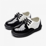 Laste nahast kingad Pulmakleidi kingad poistele T&uuml;drukutele Br&auml;ndi Lastele Mustad Performance Kingad H&auml;rrasmeeste pidulikud tossud 35 valge