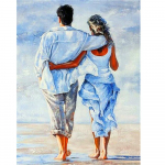 Teemanttikandid Sinised riided Austajad K&auml;sit&ouml;&ouml; t&auml;ispuur Teemantmaal Mere&auml;&auml;rne Ranna&otilde;mblus Risti Mosaic Shell K&auml;sit&ouml;&ouml;komplekt K&auml;sitsi valmistatud kingitus Full Round (20X30CM)