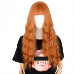 LISI HAIR 24-tolline pikk oranž parukas Liu Haihai Wave parukaga s&uuml;nteetilisest kiust parukas Naiste pikk parukas Naturaalne parukas Cosplay/igap&auml;evane/peoparukas