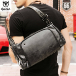 BULLCAPTAIN nahast meeste spordikott Fitness &otilde;lakott Retro reisikott Suure mahutavusega s&uuml;learvuti kott hall