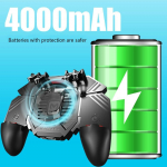 AK77 Six Finger k&otilde;ik-&uuml;hes mobiilim&auml;ngukontroller PUBG mobiilim&auml;ngude artefaktide m&auml;nguk&auml;epideme jaoks 4000mAh