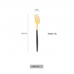 1 tk Mattemust kuldne s&ouml;&ouml;gin&otilde;ud roostevabast terasest s&ouml;&ouml;giriistad kodune magustoit kahvel lusikas nuga &otilde;htus&ouml;&ouml;k h&otilde;ben&otilde;ud s&ouml;&ouml;giriistad cake fork