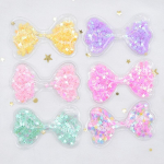 12tk 62*36mm kikilips l&auml;bipaistvast plastikust t&auml;idisega litrid aplikatsioonid meisterdamiseks M&uuml;tsiplaastrid Peakatted Juukseklambrid Dekoratsioon roosa