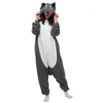 Talvine t&auml;iskasvanud loom Mike Duck Onesies hai kass rebane pidžaama ahv Multikas kost&uuml;&uuml;mid kost&uuml;&uuml;mid j&otilde;ulukapuutsiga XL