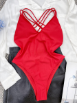 Naiste ujumistrikoo One Piece Bikini Cross seljataga seksikas ranna ujumisriided naistele S roheline