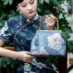 Johnature Retro elegantne naiste k&auml;ekott Hiina stiilis Cheongsam naiste k&auml;ekotid bankett lillelised k&auml;sitsi valmistatud &otilde;lakotid mitmev&auml;rviline