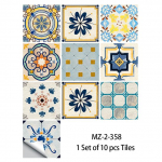10 tk Boheemlas stiilis plaatide kleebised K&ouml;&ouml;k Backsplash &Otilde;likindel vannituba Veekindel Kodukaunistus Seinakleebised Peel & Stick Art seinamaaling 10cmX10cmX10pcs