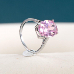 Bella Box mood ovaalne kuubikujuline tsirkoonkristallidest abielus&otilde;rmused naistele Luksuslikud punased v&auml;rvid kihlas&otilde;rmus Moeehted 6 roosa