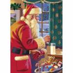 DIY 5D teemantmaaling J&otilde;uluvana ristpistes k&auml;sitsi valmistatud pilt kividest Teemanttikandid J&otilde;ulude kodukaunistus kingitus Full Round 20x30CM