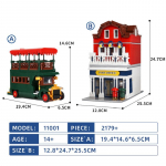 MOLD KING Loomingulised ehitusm&auml;nguasjad lastele MOC j&otilde;ulupostkontori komplekt, klotsid Komplektid, klotsid kokku panna, j&otilde;ulukingid