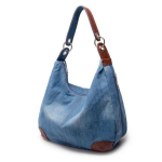 Suur luksuslik naiste teksakott Suur &otilde;lakott Sinine teksadest k&auml;ekott Jean Denim Tote Crossbody naiste &otilde;lakott sinine