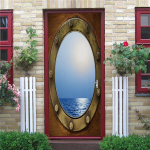 3D-tapeet, isekleepuv uksesein, eemaldatav vin&uuml;&uuml;list kodukaunistus, kunstikleebis Puidust maastik Seinaplakat Kleebised Porte deursticker 90x200cm