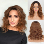 MERISIHAIR naiste l&uuml;hike laineline parukas tukkidega s&uuml;nteetilisest kiust l&uuml;hikese sinise v&auml;rvi laineline parukas igap&auml;evaseks kandmiseks peol Cosplay