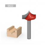 Ruuteri otsad, soone punkt, &uuml;mmargune serv 6 mm vars 16 mm tera l&auml;bim&otilde;&otilde;t puidut&ouml;&ouml;tlemiseks freesimiseks 22mm