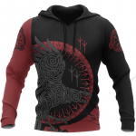Urban Trend Cosplay Style Meeste kapuuts kevade ja s&uuml;gise Kvaliteetsed Viimistletud Mustrid Viking Myth Totem 3D Prindiga dressipluus 4XL 3XL