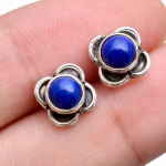 925 Sterling H&otilde;be Ehted, K&auml;sitsi valmistatud Naastk&otilde;rvar&otilde;ngas, Lapis Lazuli H&otilde;bedane K&otilde;rvar&otilde;ngas, Kingitused Talle, Naiste Ehted sinine