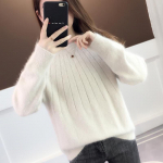 Kudumid Kampsun Naiste Pullover S&uuml;gis- ja Talvine Uus avar kampsun Tugev pikkade varrukatega soe Pullover Kampsun Naiste Topid Riided One Size sinine