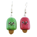 Les Tr&eacute;sors De Lily [R2768] - K&auml;sit&ouml;&ouml;k&otilde;rvar&otilde;ngad  Ice Cream Sticks  roheline roosa - 23x12 mm Heleroosa
