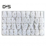 Korduvkasutatav k&uuml;psetusvorm Kergesti eemaldatav keskkonnas&otilde;bralik inglise t&auml;hestikuga AZ epoks&uuml;vaigu silikoonvorm valge