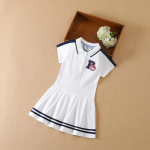 T&uuml;drukute Beebikleidid Laste vabaaja POLO kleidid 2023 Uued kooliriided L&uuml;hikeste varrukatega suvised lasteriided V&auml;ike t&uuml;druk 110 valge