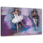 L&otilde;uendiprint Ballerina Ballet Purple 60x40 lilla
