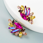 Naiste lihtsad rippk&otilde;rvar&otilde;ngad titaanterasest sulamist ripatsk&otilde;rvar&otilde;ngad akr&uuml;&uuml;list v&auml;rvilised kristallist geomeetrilised k&otilde;rvakaunistused OneSize valge