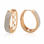 H&otilde;bedase v&auml;rvi tsirkoon t&auml;is sillutatud rippuvad k&otilde;rvar&otilde;ngad naistele Kineli luksuslik ehtekink