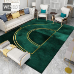 Kuldse geomeetrilise tr&uuml;kiga roheline elutoavaip koridori ja lastetoa kohandamiseks 160x200cm 1pcs