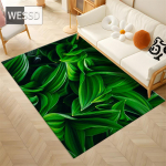 Green Leaves 3D matt elutuppa Pehme vaip magamistuppa Pestav libisemisvastane p&otilde;randavaip K&ouml;&ouml;k Vannitoamatt Uksematt Nordic 40x60cm 1pcs