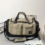 M&auml;rg ja kuiv eraldusharjutuste ja treeningute kott Suure mahutavusega ostupagasi kott L&uuml;himaa &auml;rireisikott 55*25*30.5cm khaki
