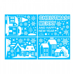 J&otilde;ulukleebised Ostukeskuse aknakleebised Lastetoa kleebised Seinakleebised J&otilde;ulukaunistuste komplekt One Size valge