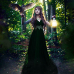 Ramidos naiste gooti stiilis pitsiline p&otilde;randapikkus Cosplay retro pikk kleit S roheline