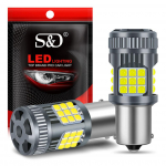 2tk P21W Led Canbus pirnid 1156 BA15S BAU15S PY21W 1142 BA15D T20 W21W W21/5W T25 P27W P27/7W 3030SMD ventilaatori auto suunatuli H&uuml;perv&auml;lklampideta 1156 BAU15S PY21W valge