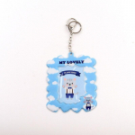 PVC-fotokaardi v&otilde;tmehoidja ID m&auml;rgi klamber v&otilde;tmehoidja pildikaardihoidja Armas multikas 3x4-tolline metallist v&otilde;tmehoidjaga fotokaardiraam sinine