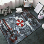 3D-printimine &otilde;udusfilm Resident Evil tegelane must vihmavari, tr&uuml;kitud vaibam&auml;ng Pehme vaip elutuba libisemiskindel matt roomamismatt 60x90cm