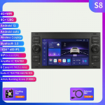 Autoraadio Hizpo 2din 7''Android AutoRadio GPS for Ford Mondeo S-max Focus C-MAX Galaxy Fiesta Transit Fusion Connect Kuga Multimedia Navi Carplay Auto S8 8Core 8G 128G B must