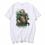 Anime ONE PIECE Roronoa Zoro Manga Graafiline T-s&auml;rk Multikas tr&uuml;kitud suvine T-s&auml;rk Meeste Naiste vabaaja puuvillane T-s&auml;rk Suur t&auml;navar&otilde;ivaste topid S