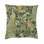 Luksuslik rebane ja j&auml;nesed, autor William Morris, padjakate 45x45 cm, sametine lilleline tekstiilmustriga padjap&uuml;&uuml;r auto padjap&uuml;&uuml;rile 40x40cm 16x16in