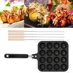 16 auguga alumiiniumsulamist mittenakkuv Takoyaki panniplaat Takoyaki tegija kaheksajalg V&auml;ikeste pallidega k&uuml;psetuspann Kodune toiduvalmistamise k&uuml;psetust&ouml;&ouml;riist