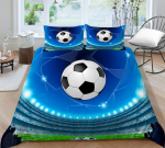 3D prinditud jalgpalli voodipesu tekikate padjap&uuml;&uuml;r t&auml;issuuruses kaheinimesevoodi komplekt, 2/3 t&uuml;kki mikrokiudkangast, pehme kodukaunistus Baby 100x135cm